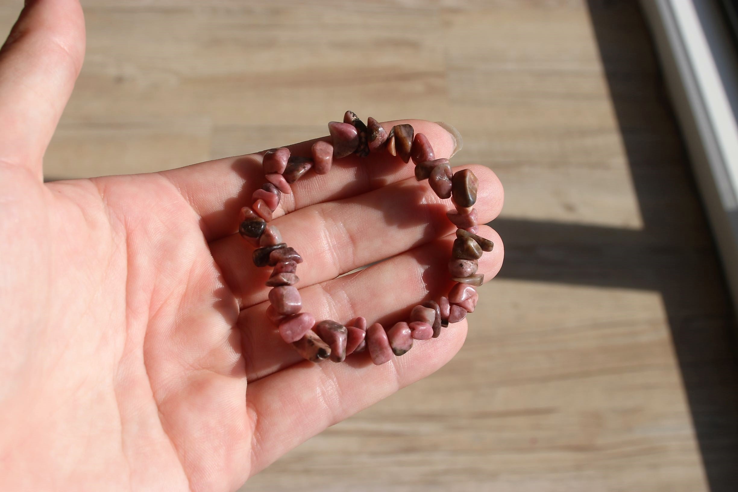 Rhodonite Chip Bracelet